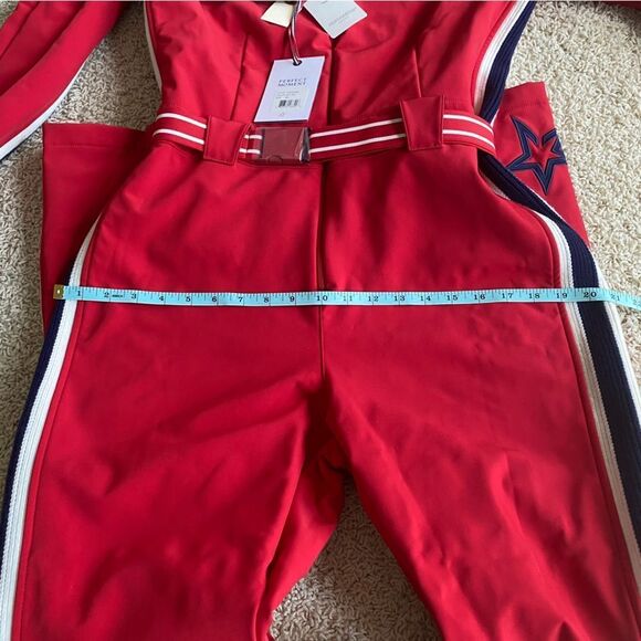 Perfect Moment Waterproof Crystal Ski Suit Red Stripe NWT Size X-Large - Picture 5 of 5